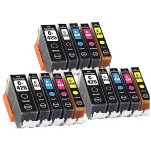 PGI-425 CLI-426 Inktcartridge Compatibel met MG 5140 5240 6140 8140 6240 8240 5340 IP4840 IP4940 IX 6540 MX714(3SET 15K)