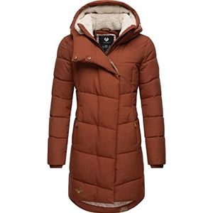 Ragwear Pavla Intl Winterjas voor dames, warme gewatteerde jas, lang, met capuchon, XS-6XL, Cinnamon22, XXL