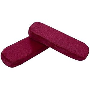 Crepundia Stretch moderne stoelhoezen, 2 stuks drukontlasting, stoelarmleuningpads voor bureaustoelen, rolstoel, comfortabele stoel, zachte elleboogkussens, beschermhoezen kussen (platte rode wijn)