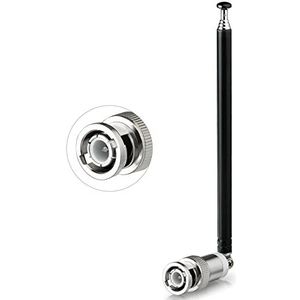 Bingfu FM-radioantenne TV-antenne 5 secties telescopische scannerantenne BNC-connector VHF UHF draagbare radioantenne voor Yamaha Pioneer Onkyo Sony Audio Radio
