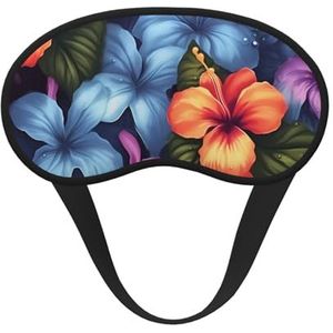 Slaapmasker met tropische bloemen, zacht, comfortabel oogmasker met verstelbare riem, verduisterend, oogslaapschaduwhoes voor vrouwen, meisjes, mannen, reizen, yoga, dutje in ploegendienst