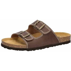 Lico Bioline herenpantoletten, bruin/wit, 39 EU