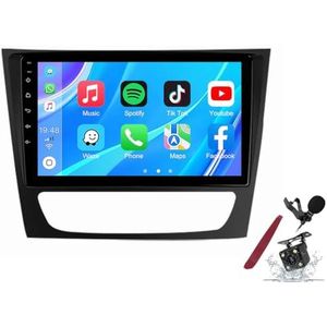 Android 14 Autoradio Navi voor B-enz E-Klasse W211 (2005-2010) 9 Inch Touchscreen Multimedia Speler met Draadloze Carplay GPS Navigatie FM RDS Bluetooth 5G-WiFi SWC DSP,M600s