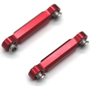 For MJX 14301 14302 14303 1/14 RC 4WD afstandsbediening auto metalen upgrade onderdelen stuurstang(Red)