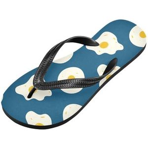 LI ZHI XIN Volwassen Zomer Flip Flops Indoor Outdoor Slippers Huis Schoenen Met PVC Antislip Zool Ei Patroon, Meerkleurig, X-Small
