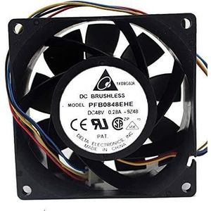 For Double Ball Bearing Fan - 3500 RPM, 60 CFM, Low Noise RX200 Server Fan DF04056B12U - 40mm x 40mm x 56mm, 12V, 1.88A, LMNCBVYA