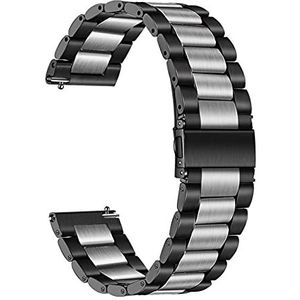 ENICEN Solide roestvrijstalen horlogeband 20 mm 22 mm compatibel met Galaxy Watch 3 41 mm 45 mm band Watch3 snelsluiting Mystic Bronze (Color : Black Silver, Size : 41mm)