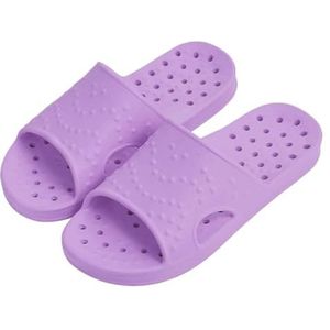 UBOHUZ Zomerpantoffels voor dames, doucheschoenen, sneldrogende zwembadslippers, lichtgewicht strandsandalen, huisslippers voor badkamer, zwembad, Paars, 43/44 EU