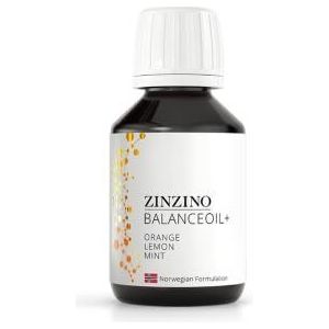 ZinZino BalanceOil+ - Visolie met Omega-3 2478 mg, Omega-9, Vitamine D3, Tocoferol, DHA, EPA in Olijfolie Sinaasappel-Citroen-Mint Smaak 100 ml, Omega 3, Fish Oil, Omega 3 D3 - Hoge Dosis Pure Visolie