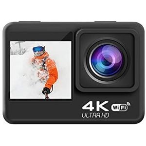 4K actie camera, 2 0MP WiFi waterdichte camera, EIS Touch Screen Sports Camera, Pc Webcam, 170 ° groothoek 40M Onderwater Camcorder met afstandsbediening, Montage accessoires Kit(Size:Standard,Color:D