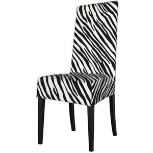 KemEng Zebra Stripe Naturel, stoelhoezen, stoelbeschermer, stretch, eetkamerstoelhoes, stoelhoes voor stoelen