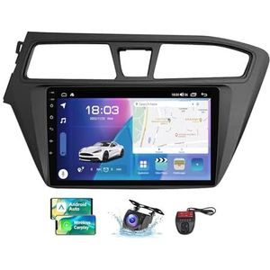 Android 13 QLED Autoradio voor Hyundai i20 2 II GB 2014-2018 - Ingebouwde DSP/Carplay/Android Auto - Camera + DVR - 9 inch 2 Din - Stuurbediening - FM AM RDS DAB Radio - BT 5.0(NF-5)