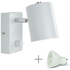 LED-fotolicht, LED Wandlamp for Slaapkamer Woonkamer Woondecoratie Inoor Verlichting Met Knop Schakelaar Gu10 Lamp Nachtkastje Wandlamp Voor Volledige Verlichting (Size : 2700-3500K)