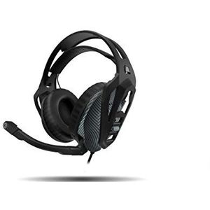 OZONE Nuke Pro Gaming Headphones -OZNUKEPRO- Hoofdtelefoon met microfoon, 7.1 Geluid, Boombox, PS4-compatibel, ergonomische, opklapbare microfoon, premium geluid, Jack 3.5 + pc-adapter, zwart