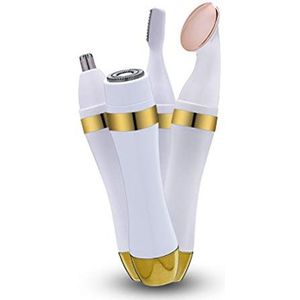 Elektrische Trimmer, 4-in-1 Grooming Kit-Neus Wenkbrauwtrimmer voor Precieze Trimverwijderaar voor benen, Oksel, Lichaam, Facial, Ontharing Gezichtsmassage
