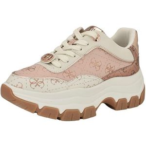 Guess Women's BERRETT Sneaker, Light Pink Logo Multi 680, 9