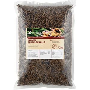 Makana Gember/duivelsklauw pellets voor paarden, zak van 1,5 kg