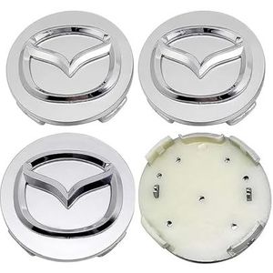 4 stuks wielnaafdoppen voor Mazda 3 6 8CX 3 CX 5 CX 9 MX 5 RX 8 autonaafdoppen wieldoppen vervangende naafdoppen stickers 60 mm wielnaafdoppen