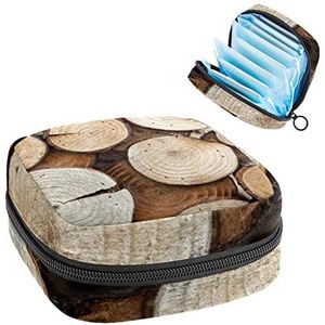 Opbergtas voor maandverband Pads, Menstruatie Cup Pouch, Periode Bag Organizer voor vrouwelijke Pads Tampons, Hout