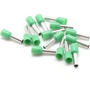 100 stuks/verpakking elektrisch gereedschap E16-12 PVC maïseinddraad krimpverbinder 16 mm2 kabel set connector (kleur: groen)