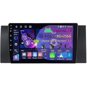 9 Inch 2 Din Android 15 Autoradio voor BMW 5/7 Series X5 E53 E38 E39 M5 1999-2006 met CarPlay AHD Omgekeerd beeld Bediening op het stuur Bluetooth GPS navigatie FM Radio WiFi(C3 6+128G)