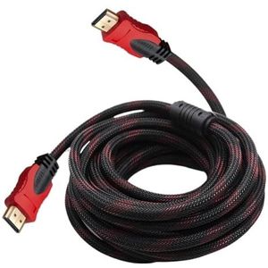 SHXSYN Rood en zwart netwerk 20 meter HDMI-kabel HD versie 1.4 gegevens HD versie 1.4 ondersteunt 3D 1080P