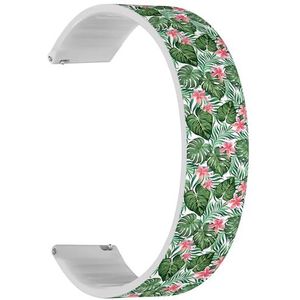 RYANUKA Solo Loop Band Compatibel met Amazfit GTS 4 / GTS 4 Mini / GTS 3 / GTS 2 / GTS 2e / GTS 2 mini / GTS (Camouflage Hawaiian) Quick-Release 22 mm rekbare siliconen band band accessoire,