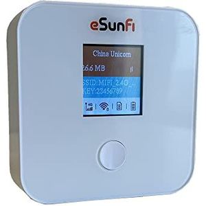 Sunhans eSunFi SHFiEL40 4G LTE WiFi mobiele hotspot-router, wereldwijde WiFi draagbare snelle WiFi-hotspot, geen simkaart nodig, veilig draadloos netwerk overal, miniformaat, slechts 135g