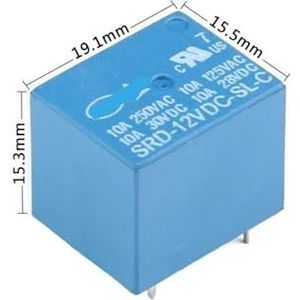 NE555 Timer Schakelaar Vertragingsrelaismodule Instelbare DC-Module 5V/12V Vertraging Aan/Uitzetten Relais Shield 1PC (Maat: SRD-12VDC-SL-C Relay)