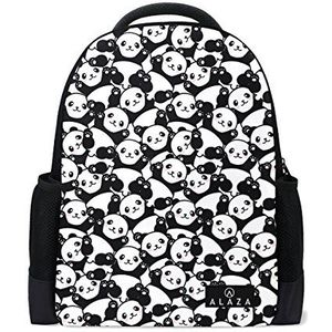 Mijn dagelijkse schattige Panda Cartoon Rugzak 14 Inch Laptop Daypack Bookbag voor Travel College School