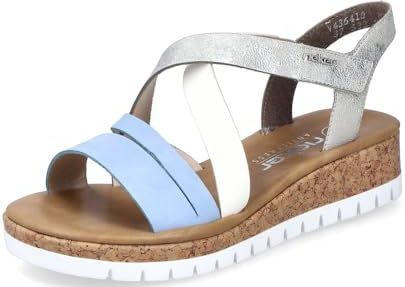 Rieker - V4364 Sandalen - Aqua/Offwhite/Fog-Silver