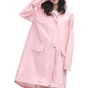 Regenponcho Regenpak Regenjassen Lange Regenjas Dames Heren Regenkleding Ademende Draagbare Waterafstotende Regenponcho Regencape Regenjas (Color : Rosa, Size : XXL)