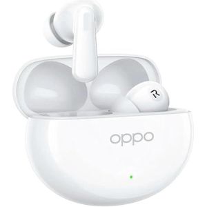 OPPO Enco Air4 True Wireless oordopjes, Bluetooth 5.4 in-ear hoofdtelefoon stereo, 43 uur speeltijd, 32 dB ruisonderdrukking, Dual-Mic AI Clear Call, transparantiemodus, diepe bas, IP55, Silky White