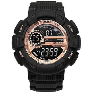 Mens Digital Watch, 50m Waterdichte Sport Military Chronograph, Sports Outdoor Led Horloges, Withalarm/Datum/ShockPro/Stopwatch, Casual Horloges voor studenten,Black gold
