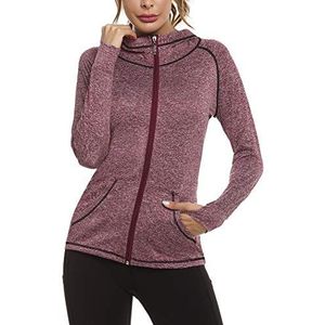 Sykooria - Dames Hoodie - Sport Jacket - Zwart - Zweetafvoerend, Met Zakken en Duimgaten