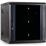 DSIT 12U wandkast (kantelbaar) met glazen deur 600x600x635mm (BxDxH) - serverbehuizing - serverrack - serverkast - 19 inch