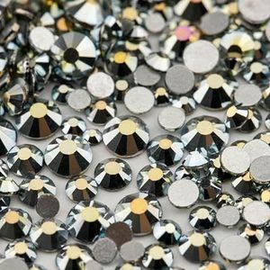 SS6-SS20 Mixformaat Glazen Strass Kristal Flatback Glitter Steen Nail Art Accessoires DIY Decoratie-Sliver Beach-Mixformaat (20g)