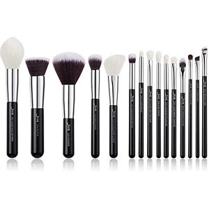 Jessup Make-up Penseel Professionele Blush Blending Concealer Poeder Foundation Oogborstel Oogschaduw Cosmetica Set Zwart T180