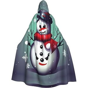 OdDdot Merry Christmas Day Sneeuwpop Volwassen Halloween Hooded Cloak- volwassen mantel, duurzaam en comfortabel heks adulthalloween kostuum