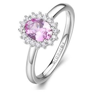Brosway FANCY women's ring in 925 silver with white and pink zircons FVP73B size 14