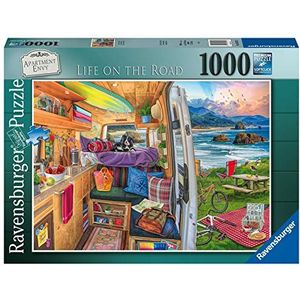 Ravensburger Puzzel 1000 stukjes, Leven op straat, puzzel voor volwassenen, landschapspuzzel, Ravensburger puzzel, hoogwaardige print
