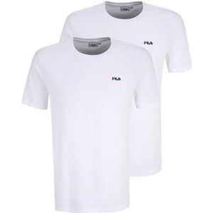 FILA Heren Brod Tee/Double Pack T-shirt, Helder wit-helder wit, 5XL