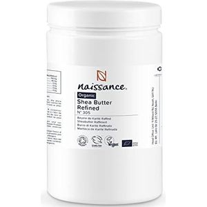 Naissance Sheaboter Biologisch Geraffineerd (nr.305) - 1kg (1000g) - Zuiver, Natuurlijk, BIO-Gecertificeerd Shea Butter - voor Cosmetica, Huid, Haar