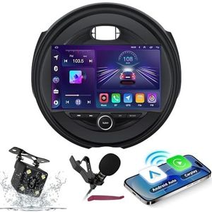 Android 14 Autoradio Navi voor Mini 2014-2020 9 ""Screenradio met draadloze carplay Android Car GPS Navigatie-ondersteuning Bluetooth 5.0 HIFI FM 5G-WiFi SWC MIC-camera,M120s