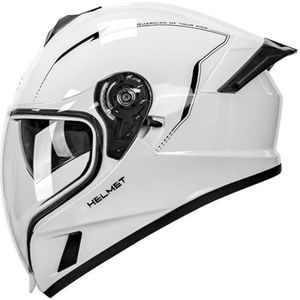 Motorhelm Systeemhelm Met Dubbel Vizier DOT/ECE Gecertificeerd Integraalhelm Scooterhelm Motorhelm Voor Dames En Heren A,M/55-56CM