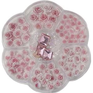 Steentjes 3D Bloemen Rechthoek Kristal Parels Kralen Nagels Kunstnagels Kunstdecoraties