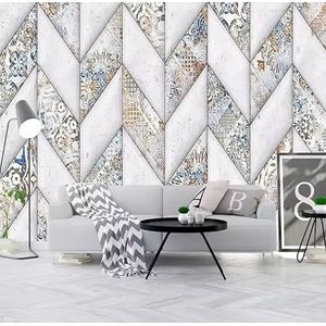 siuayosdj 3D Behang Geometrisch Marmer Patroon Achtergrond Muurschildering Slaapkamer Studie Restaurant Woonkamer Muurschildering, 3D, 300x210cm