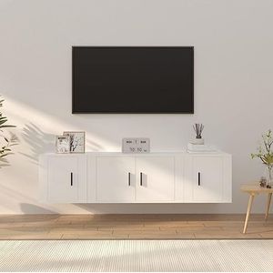 CBLDF 3-delige tv-kast set wit ontworpen hout