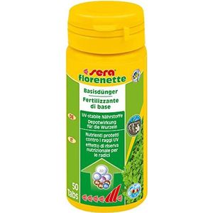 sera Florenette 50 tabletten voor prachtige waterplanten in het aquarium, met depot van voedingsstoffen aan de wortel, meststof voor de wortels, voor aquariumplanten, klein