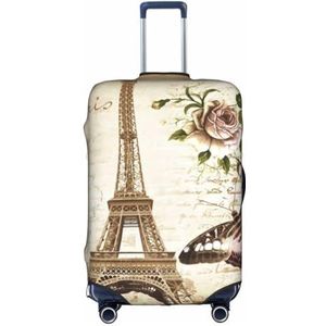 OPSREY Parijse Koffie Eiffeltoren Gedrukt Koffer Cover Reizen Bagage Mouwen Elastische Bagage Mouwen, Eiffeltoren van Parijs, XL